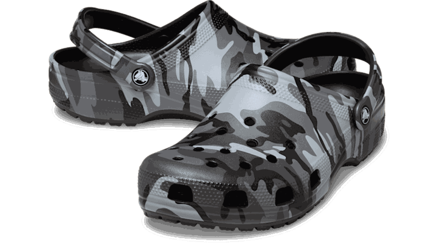 Classic Camouflage Sabots Unisex Black/Slate Grey 33 - Crocs - Modalova