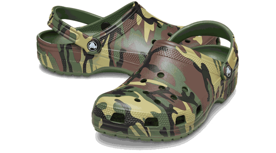 Classic Camouflage Sabots Unisex Army Green / Multi 33 - Crocs - Modalova