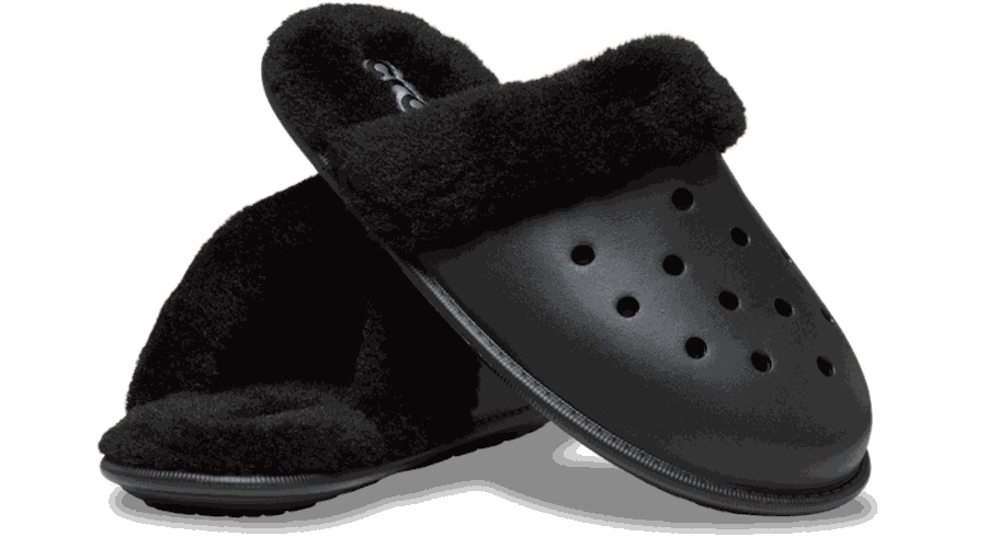 Classic Fuzz Scuff Babouche Unisex Black 34 - Crocs - Modalova