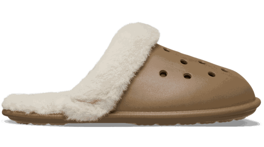 Crocs Classic Fuzz Scuff Babouche Unisex Sepia 36 - Crocs FR Feed New - Modalova