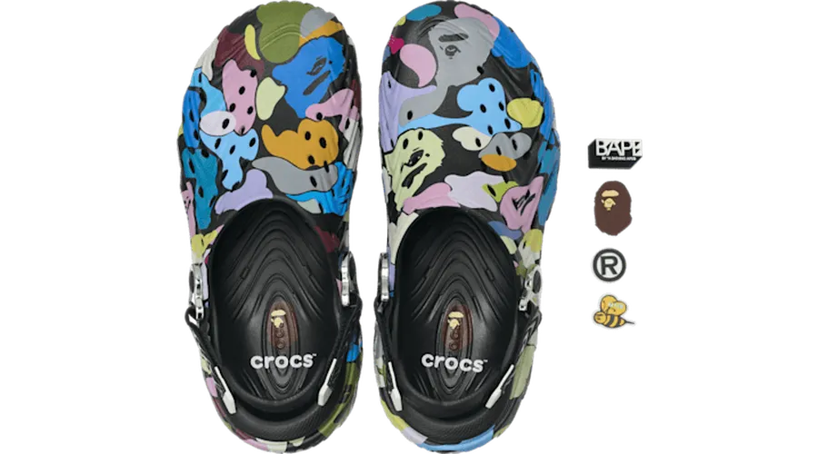 Crocs BAPE® x Echo II Sabots Unisex Black 41 - Crocs FR Feed New - Modalova