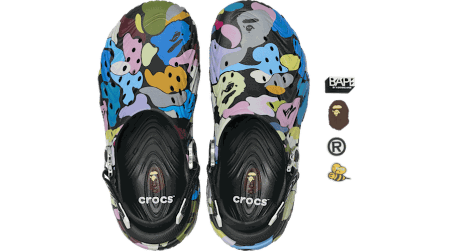 BAPE® x Echo II Sabots Unisex Black 41 - Crocs - Modalova