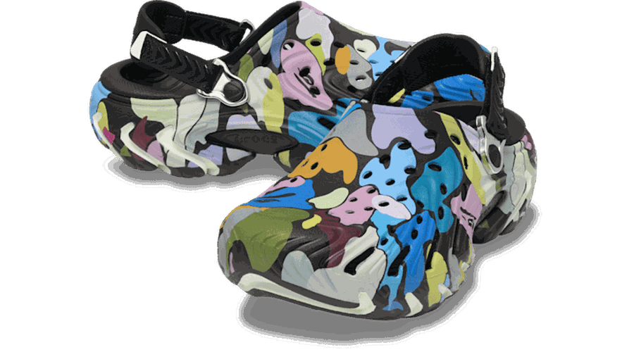 BAPE® x Echo II Sabots Unisex Black 38 - Crocs - Modalova