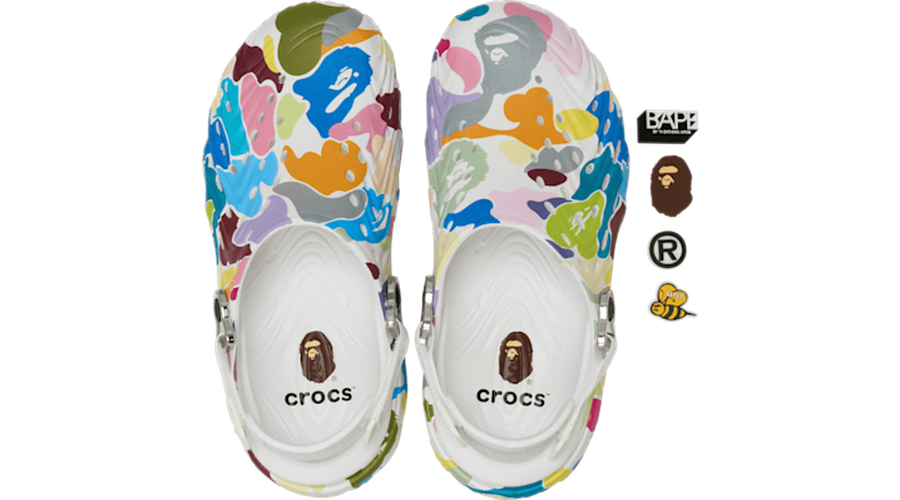 BAPE® x Echo II Sabots Unisex Pure White 43 - Crocs - Modalova
