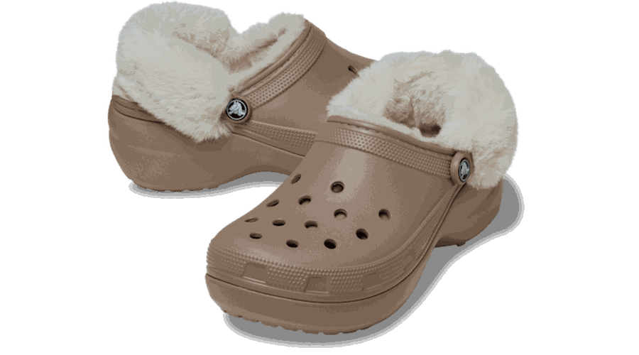 Classic Platform Fuzz Lined Sabots s Latte 34 - Crocs - Modalova