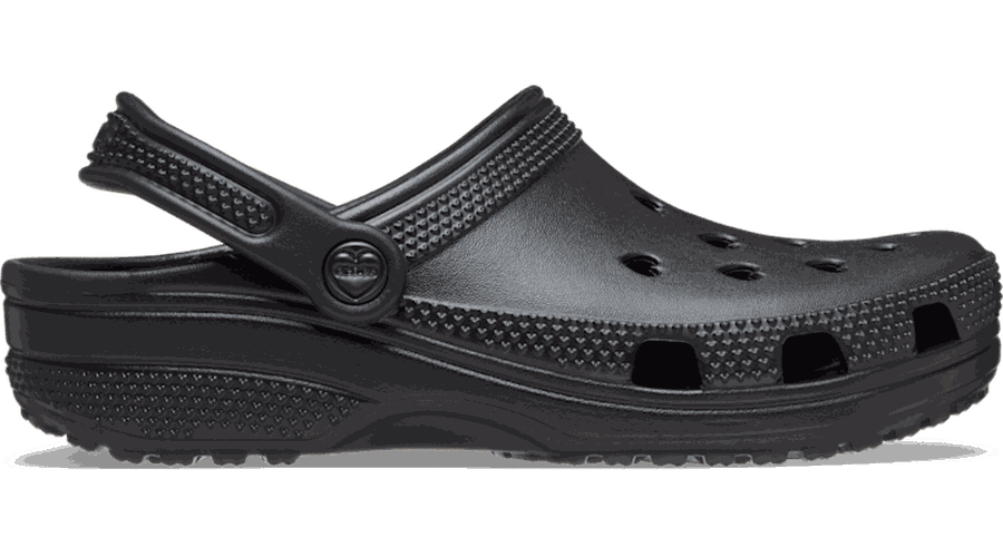 Classic Hearts Cut Out Sabots Unisex Black 33 - Crocs - Modalova