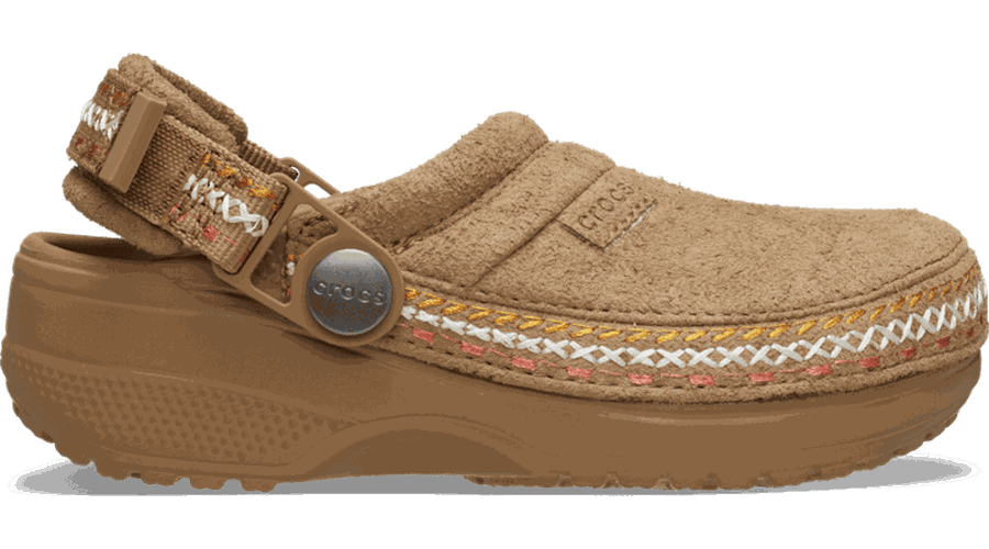 Crocs Crafted Vegan Suede Stitch Sabots Enfants Sepia 28 - Crocs FR Feed New - Modalova