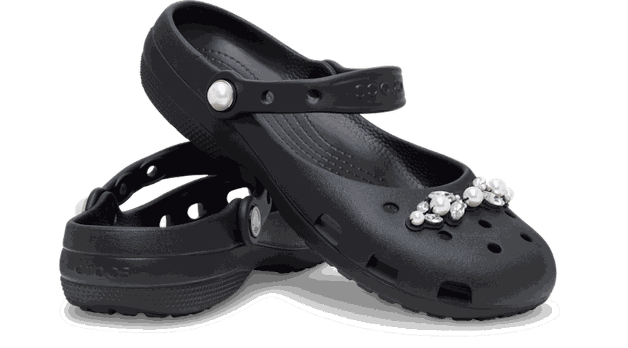 Classic Pearls Ballet Ballerines s Black 42 - Crocs - Modalova