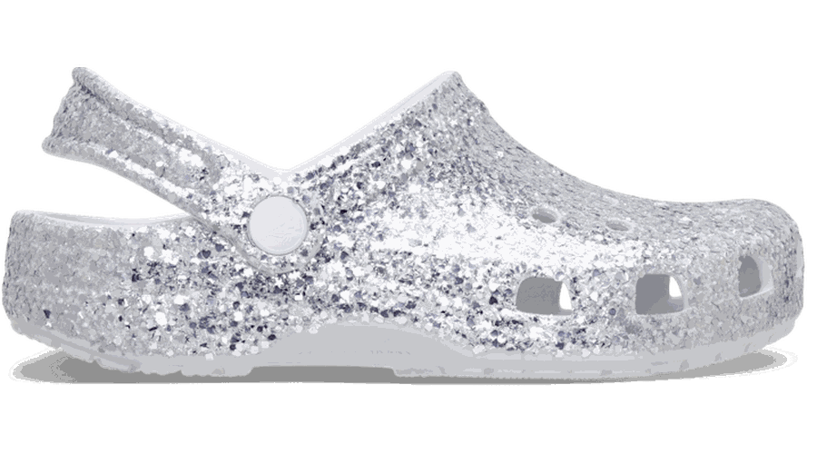 Classic Dazzle Glitter Sabots Enfants Silver 29 - Crocs - Modalova