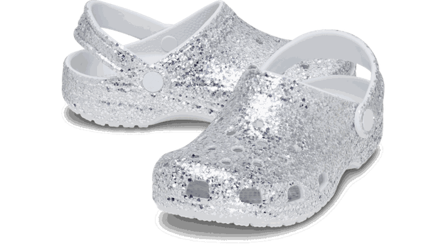 Classic Dazzle Glitter Sabots Enfants Silver 30 - Crocs - Modalova