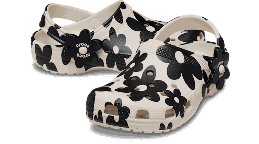 Classic Pop Petals Sabots Enfants Summit White/Black 28 - Crocs - Modalova