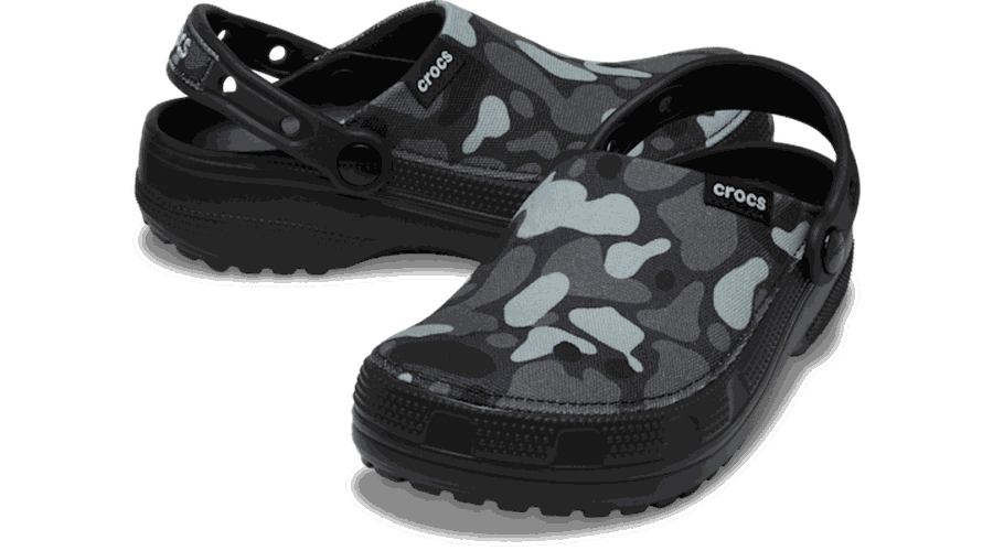 Crafted Camo Sabots Unisex Black 33 - Crocs - Modalova