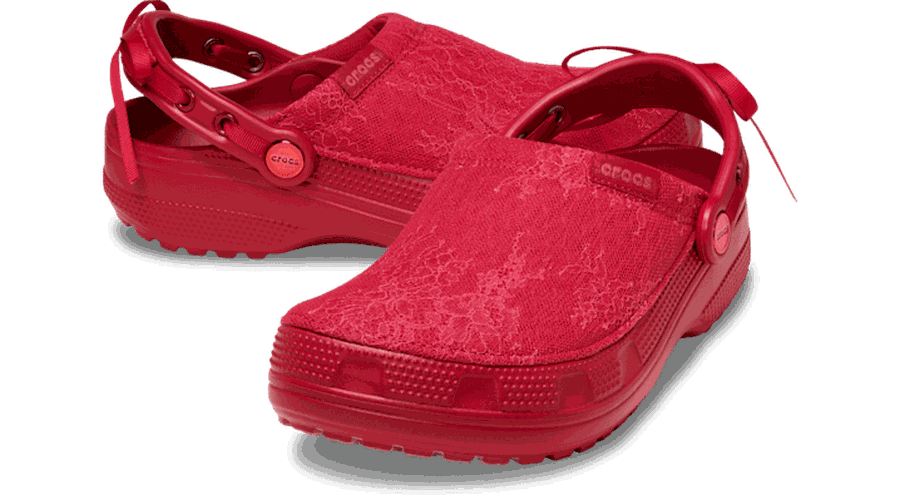 Crafted Lace Sabots Unisex Court Red 34 - Crocs - Modalova