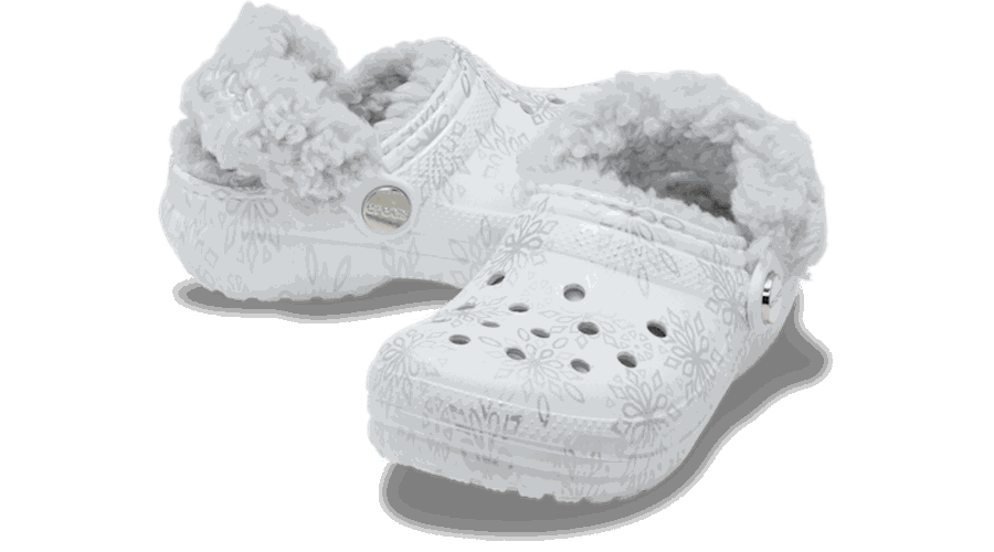 Classic Metallic Snowflakes Fleece Lined Sabots Enfants Snow White 32 - Crocs - Modalova
