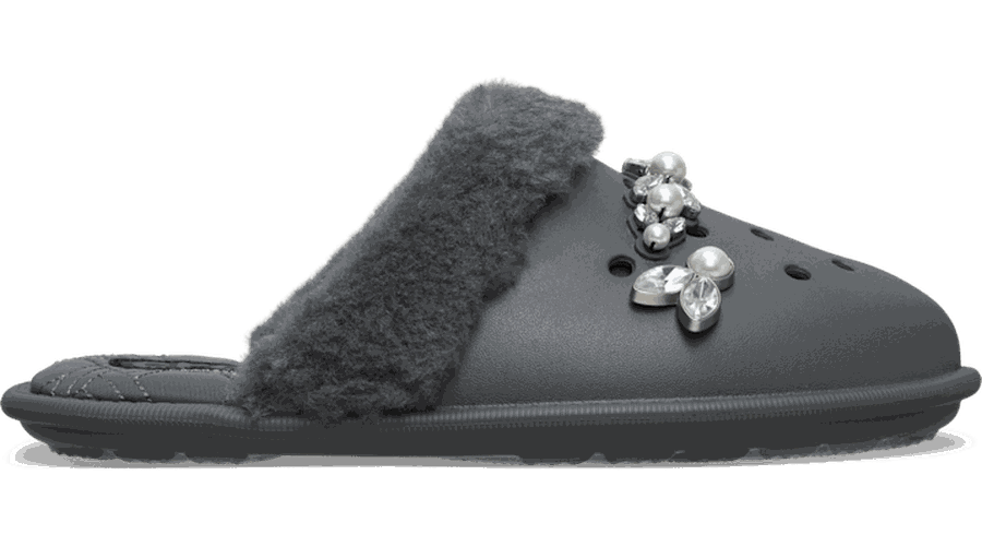 Quilted Fuzz Scuff Babouche Unisex Carbon 43 - Crocs - Modalova