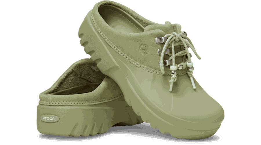 Axle Suede Mule Sabots s Tac Green 38 - Crocs - Modalova