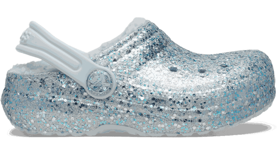 Crocs Toddlers Classic Dazzle Glitter Lined Sabots Enfants Sky Ice 27 - Crocs FR Feed New - Modalova