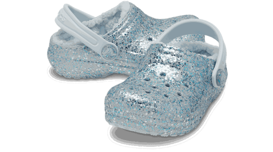 Toddlers Classic Dazzle Glitter Lined Sabots Enfants Sky Ice 27 - Crocs - Modalova