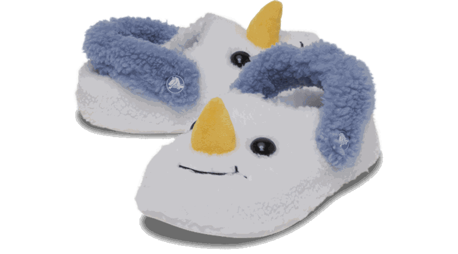 Toddlers Classic Cozzzy Snowman Slipper Babouche Enfants Snow White/Astro Blue 27 - Crocs - Modalova