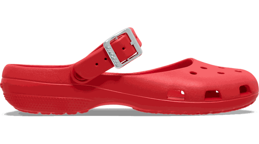 Classic Metallic Buckle Ballet Ballerines s Flame / Silver 41 - Crocs - Modalova
