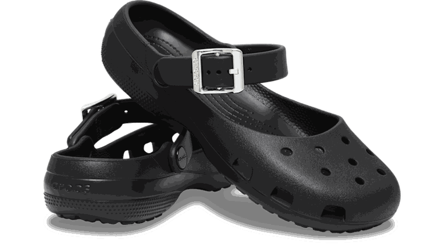 Classic Metallic Buckle Ballet Ballerines s Black / Silver 39 - Crocs - Modalova