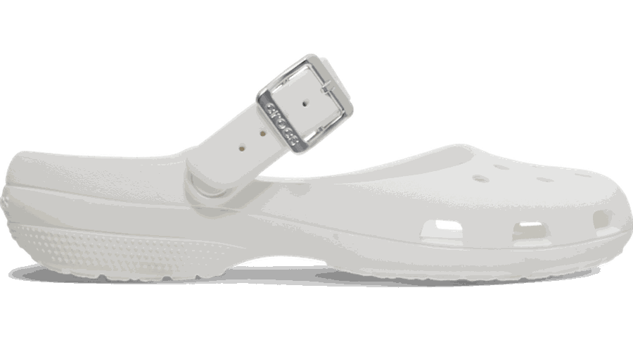 Classic Metallic Buckle Ballet Ballerines s White / Silver 39 - Crocs - Modalova