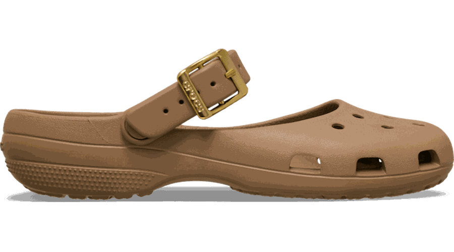 Crocs Classic Metallic Buckle Ballet Ballerines s Sepia / Gold 41 - Crocs FR Feed New - Modalova