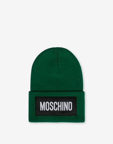 Chapeau En Laine Mélangée Logo Patch - Moschino - Modalova