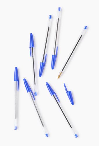 Stylos-billes Cristal bleu, pointe moyenne - BIC - Modalova