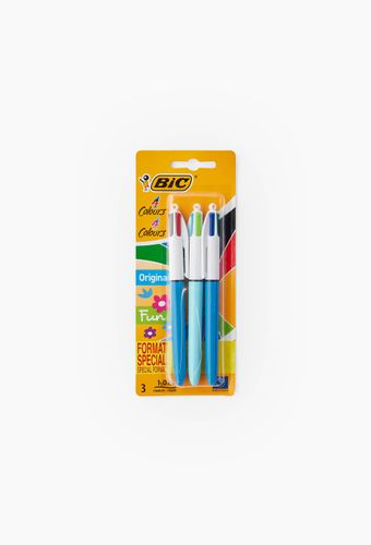 Stylos-billes 4 couleurs Shine, pointe moyenne - BIC - Modalova