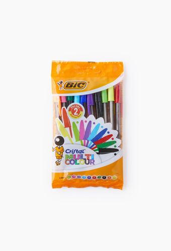 Stylos-billes Cristal multicolores, pointe large - BIC - Modalova