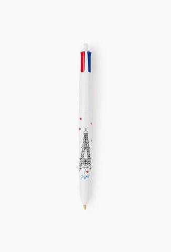 Stylo-bille 4 couleurs édition Paris, pointe moyenne - BIC - Modalova