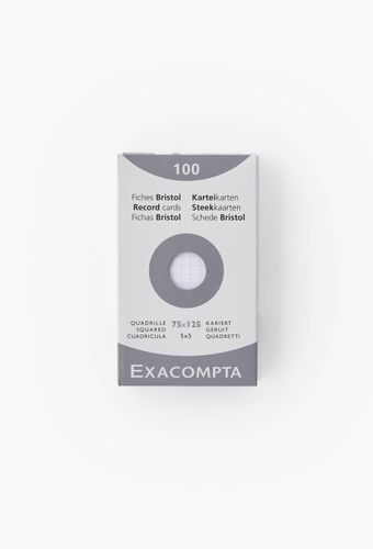 Lot de 100 fiches Bristol, quadrillées - Exacompta - Modalova