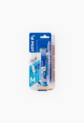 Roller Frixion Ball, encre bleu, pointe moyenne + 3 recharges - PILOT - Modalova