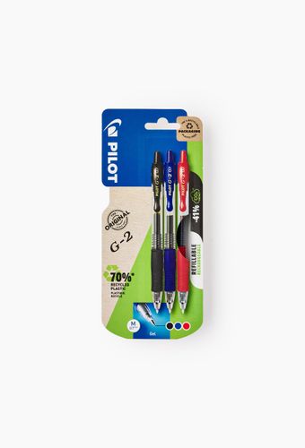 Lot de 3 stylos roller G2, coloris assortis - PILOT - Modalova