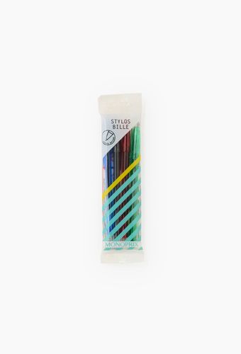Stylos bille bleu, noir, rouge, vert - MONOPRIX - Modalova