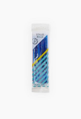 Stylos bille transparents bleus - MONOPRIX - Modalova
