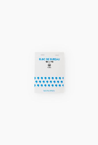 Bloc notes, 10,5x14,8cm, petits carreaux, 80 feuilles, 80gr/mÂ² - MONOPRIX - Modalova