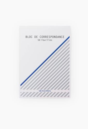 Bloc de correspondance, 21x29,7cm, uni, 50 feuilles - MONOPRIX - Modalova