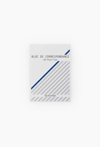 Bloc de correspondance, 14,8x21cm, uni, 50 feuilles - MONOPRIX - Modalova