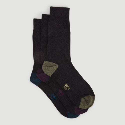 Lot de 3 paires de chaussettes talon pointe en coton - DIM - Modalova