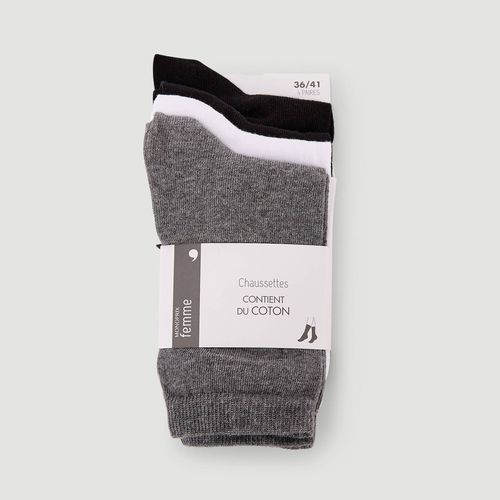 Lot x4 chaussettes basic prix spécial, noir - MONOPRIX FEMME - Modalova