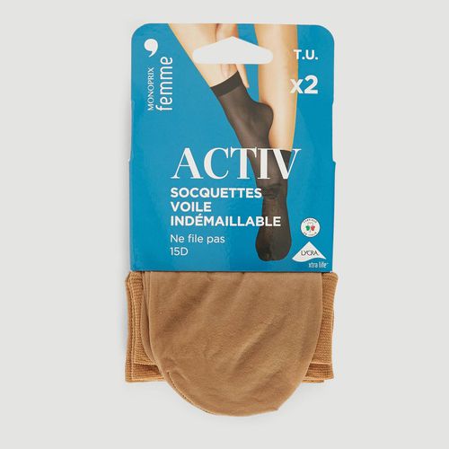 Lot de 2 socquettes voile indémaillable ACTIV - MONOPRIX FEMME - Modalova