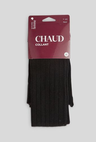 Collant à côtes contenant du cachemire CHAUD - MONOPRIX FEMME - Modalova