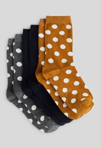 Lot de 3 paires de chaussettes fantaisie à pois en coton - MONOPRIX FEMME - Modalova