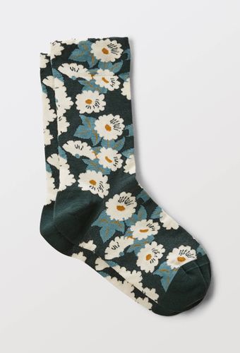 Paire de chaussettes fantaisie à fleurs en coton - MONOPRIX - Modalova