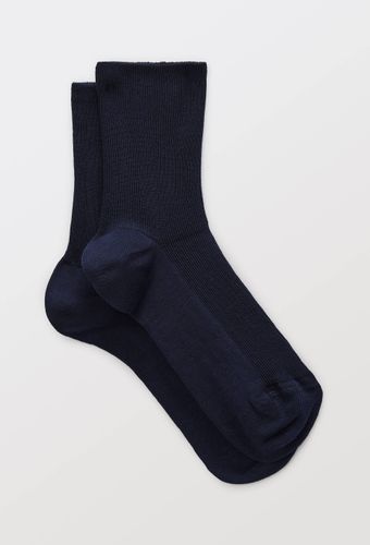 Paire de chaussettes à fines cotes en coton BIO - LE BOURGET - Modalova