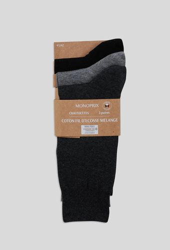 Chaussettes fil d écosse - MARINE - MONOPRIX HOMME - Modalova