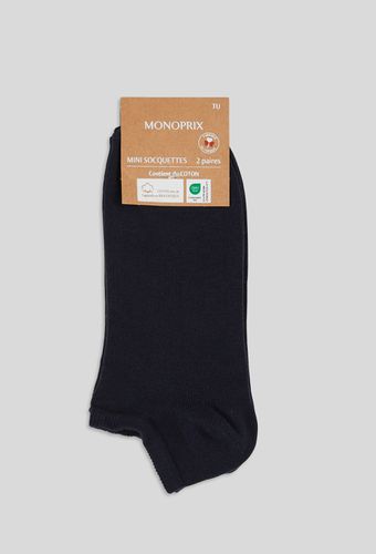 Lot de 2 paires de mini-socquettes en coton - MONOPRIX FEMME - Modalova