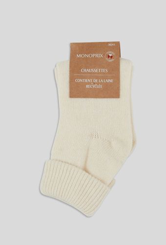 Paire de chaussettes chaudes en laine recyclée - MONOPRIX FEMME - Modalova